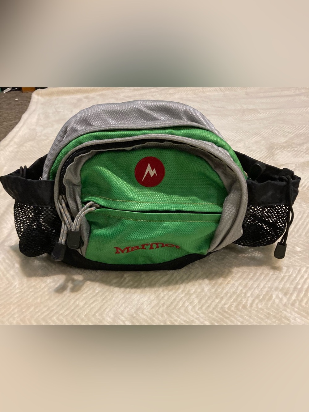 Marmot Green, Black, Yellow Hip Pack Fanny Pack.